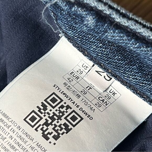 Guess Girly High Rise Waist Straight Ankle Denim Jean Leather Patch 29 x 27.5” - Picture 9 of 14